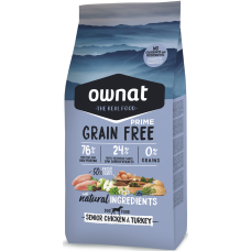 OWNAT grain free PRIME senior piščanec & puran 14kg
