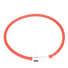 Oranžna svetleča ovratnica large - LED +USB 