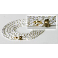 Razstavna vrvica belo zlate barve - ¤ 2,5mm, dolžine 1,25m