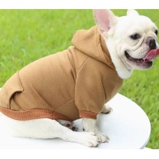Plašček termo s kapuco - HOODIE - rjavi
