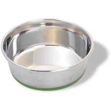 Posoda INOX z roza nedrsečim robom - zelena